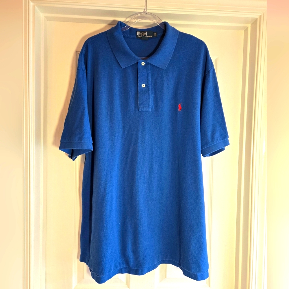 Polo Ralph Lauren‎ Polo Shirt 2XB Big And Tall Blue Golf Office Weekend Travel